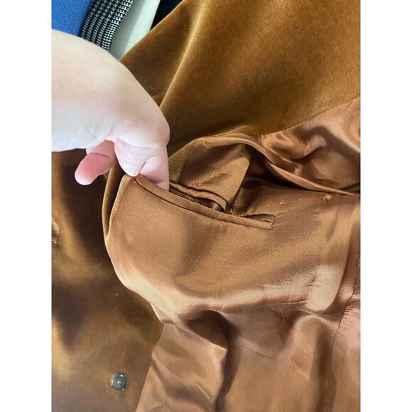 Nili Lotan Francine Velvet Jacket in Caramel - Picture 10 of 13